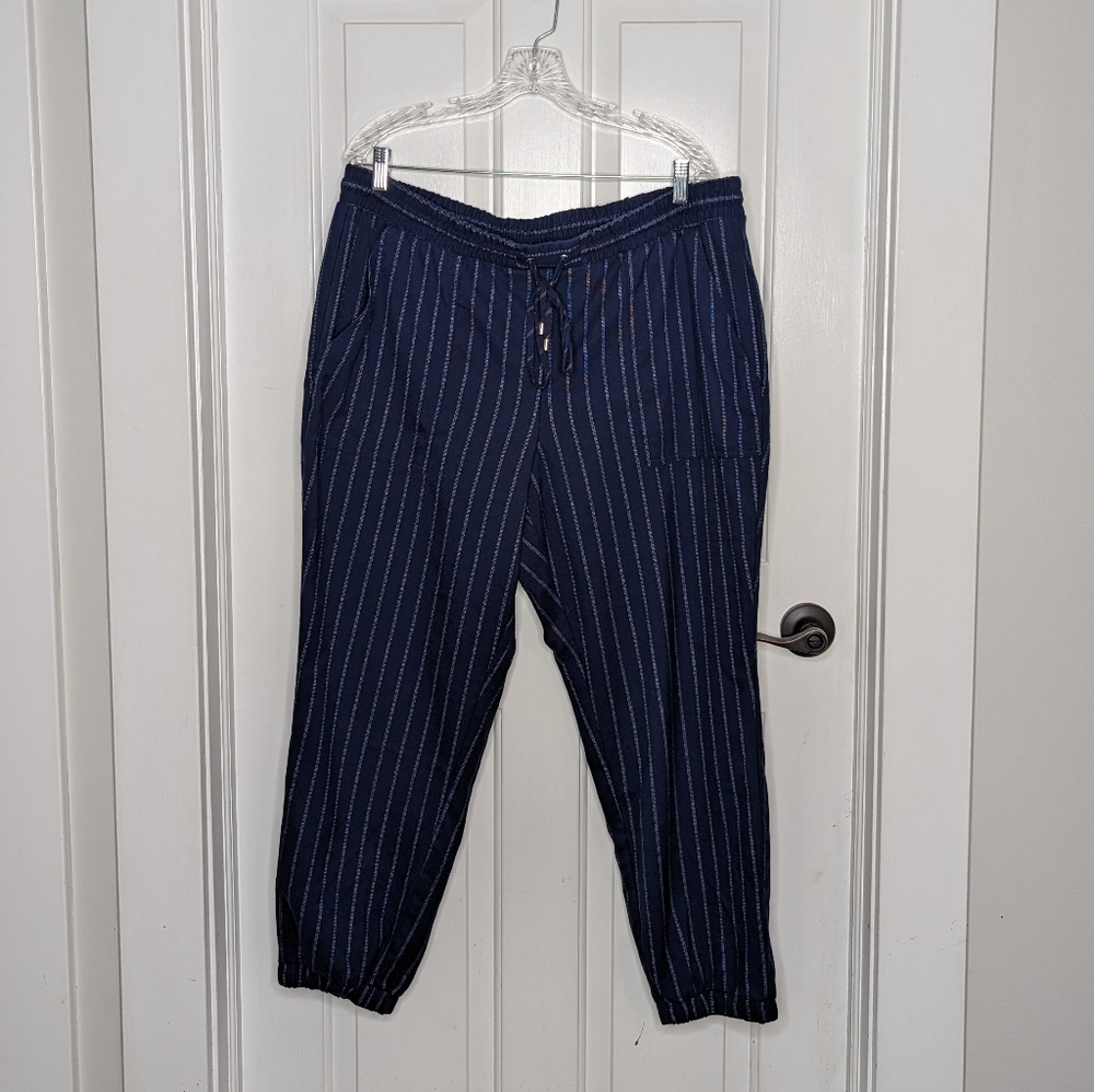 Navy striped jogger pants size XXL